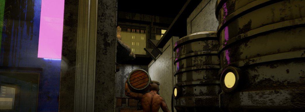 Для Steam раздают Beer Runner — киберпанк-симулятор доставщика бочки пива с элементами паркура