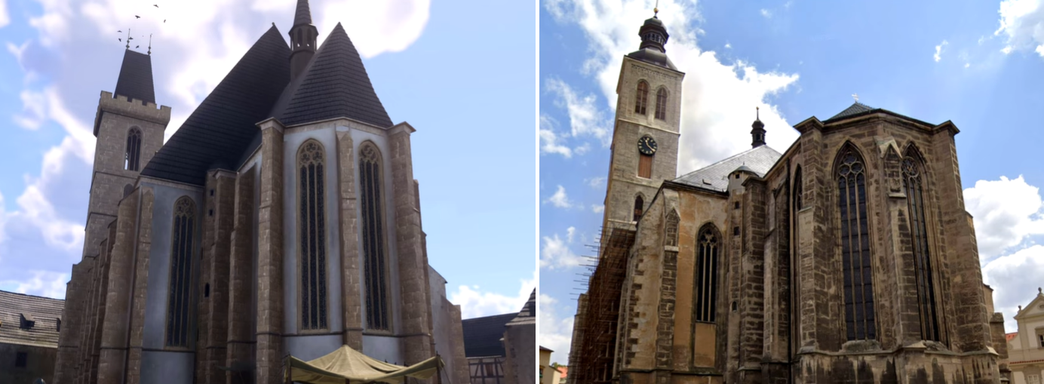 Замки и города из Kingdom Come Deliverance 2 сравнили с реальными локациями в Чехии