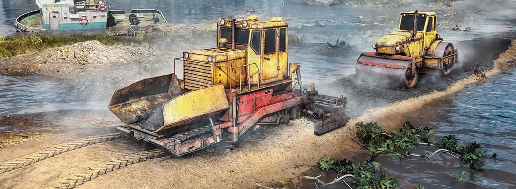 Авторы SnowRunner показали физику в RoadCraft. Бульдозеры и краны в деле