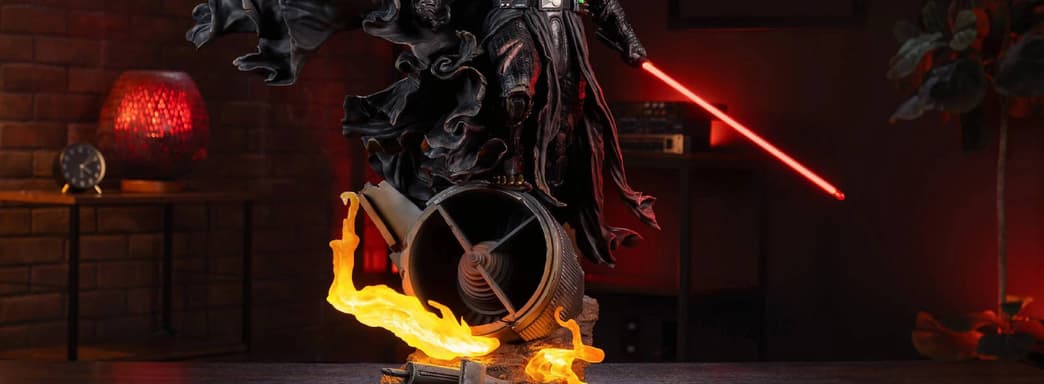 Sideshow Collectibles показала распаковку и сборку статуи Дарта Вейдера в поврежденных доспехах