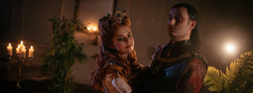 Косплееры предстали в образах Анны-Генриетты и Эмгыра вар Эмрейса из игры «Ведьмак 3: Дикая Охота»