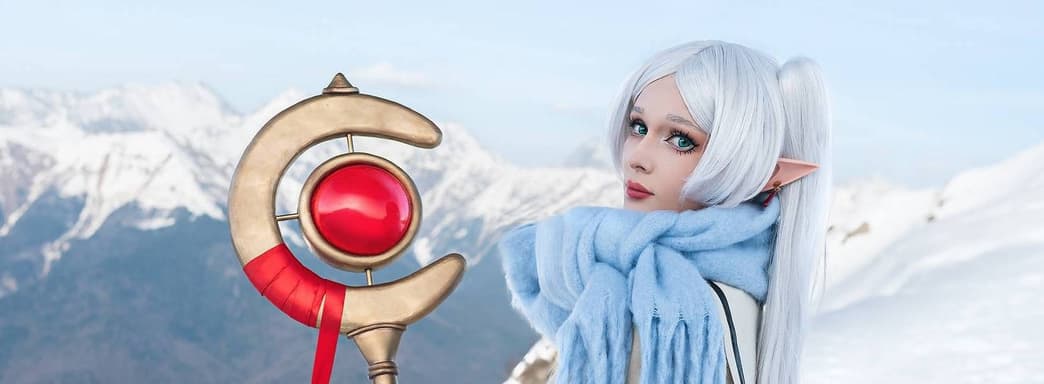 Приключения в горах: модель показала косплей Фрирен из аниме «Провожающая в последний путь Фрирен»