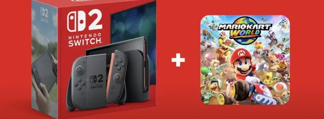 Покупатели бандла Switch 2 с Mario Kart World в некоторых регионах будут получать физическую копию игры