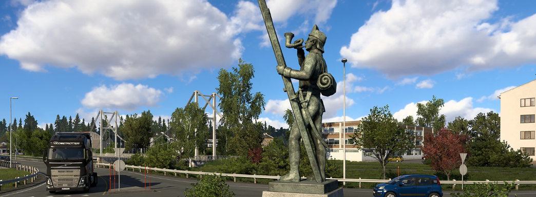 Большой красный дикарь и лоси в Euro Truck Simulator 2. Новые скриншоты северного дополнения Nordic Horizons