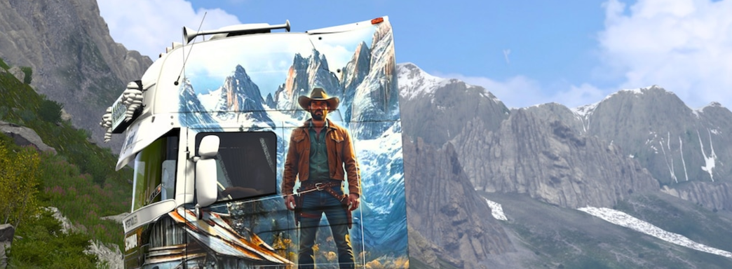 Дальнобойщик собрал в кабине ПК и теперь может доставлять грузы в Euro Truck, пока развозит грузы в реальности