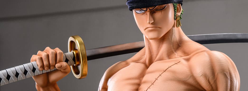 Бывший охотник на пиратов: LX Studio открыла предзаказ на полноразмерную статую Ророноа Зоро из аниме One Piece