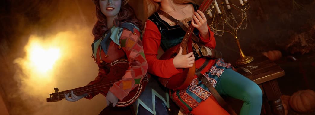 Встреча Присциллы с Альфирой: косплеерши превратились в бардов из Baldur's Gate 3 и The Witcher 3