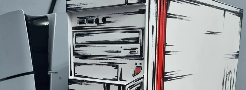 Не смог купить ПК, поэтому нарисовал: отец фанатов Minecraft создал стильный корпус в духе Borderlands