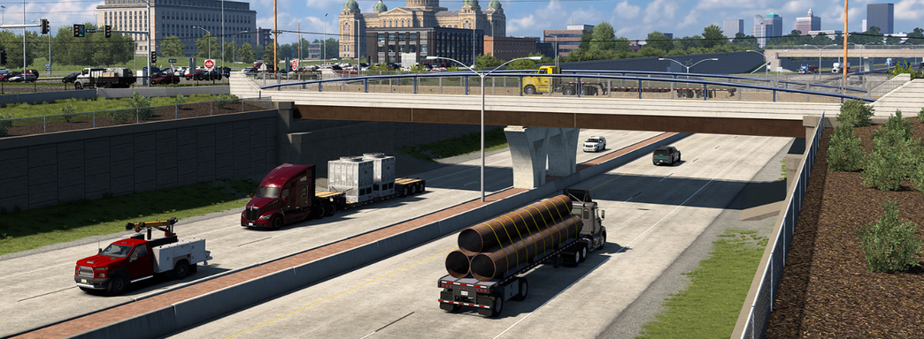 Детализированный Де-Мойн в American Truck Simulator. Скриншоты дополнения со штатом Айова