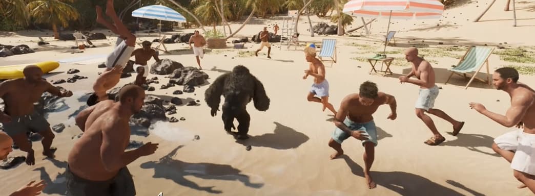 Может ли горилла одолеть сотню безоружных людей? Безумный спор стал игрой Gorilla vs 100 Men