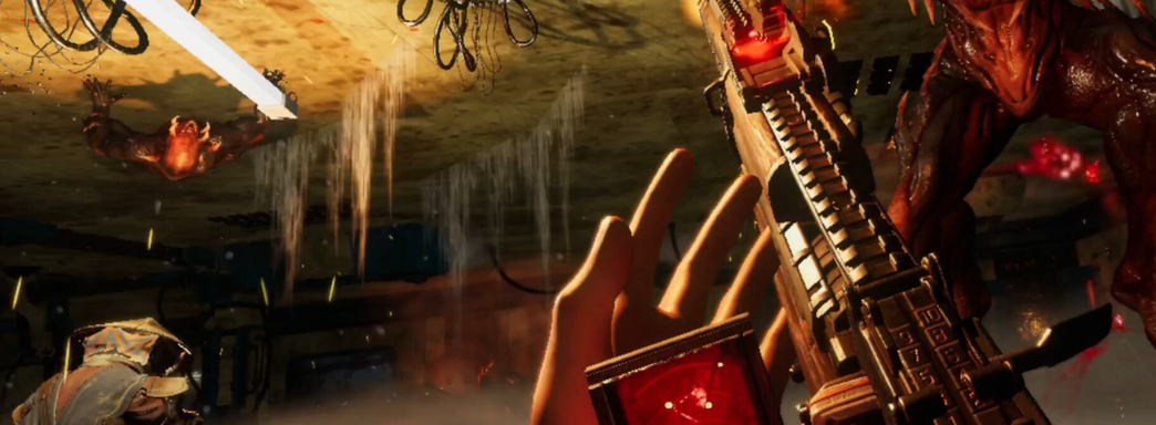 Новые кадры российского шутера Xenolocus — ксеносы могут взять отряд в окружение