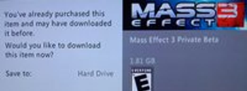 Приватная бета Mass Effect 3 случайно всплыла в обновленном Xbox Live Dashboard 