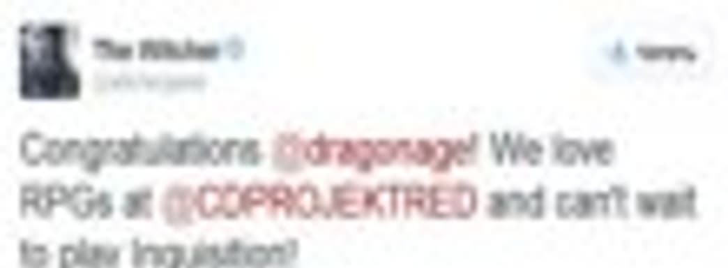 Создатели The Witcher и Dragon Age обменялись любезностями