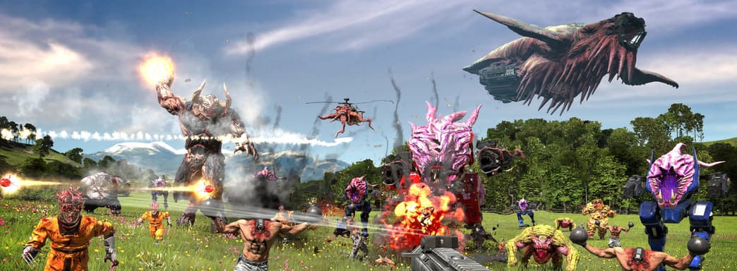 Серьёзные битвы и тысячи врагов на экране – появились новые ролики Serious Sam 4 с кадрами игрового процесса