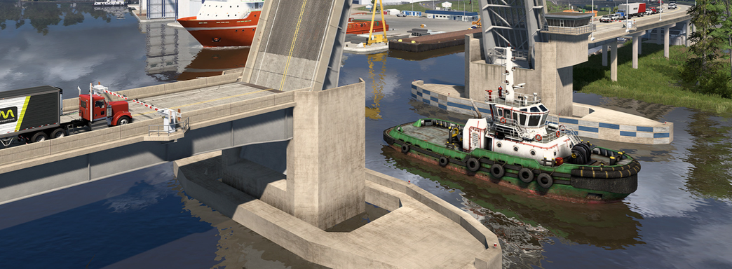 Паромы и разводные мосты Луизианы в American Truck Simulator. Новые скриншоты дополнения про южный штат