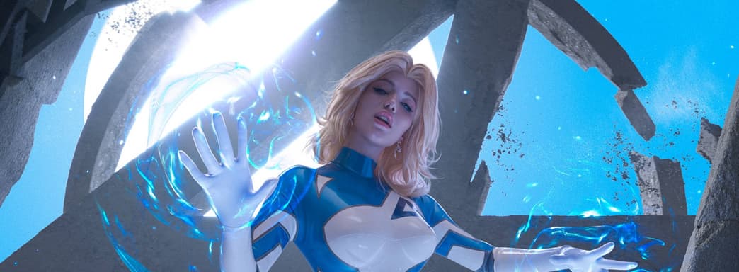 «Невидимая, но не беспомощная»: модель показала косплей Сюзан Шторм из мультивселенной комиксов Marvel
