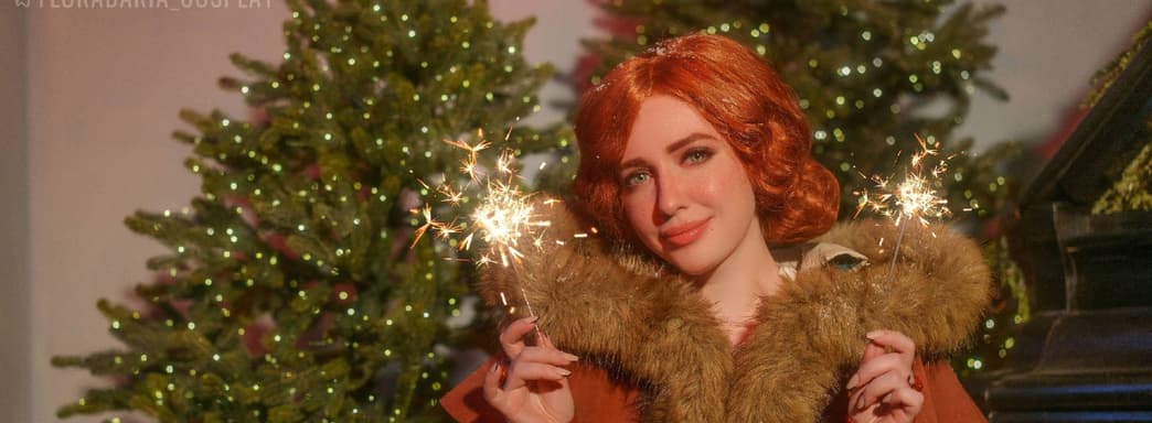 В ожидании Нового года: косплеер воплотила образ праздничной Трисс из вселенной «Ведьмака»