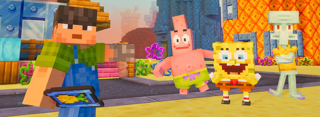 Minecraft получила коллаб с «Губкой Бобом» — появился тематический мир, который генерируется случайно