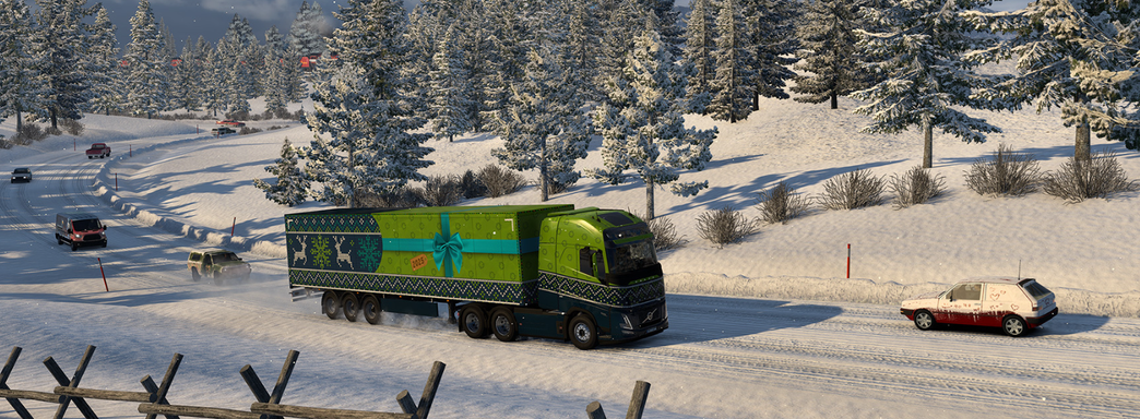 Winter has come to Euro Truck Simulator 2 and ATS - a New Year's event with rewards has started