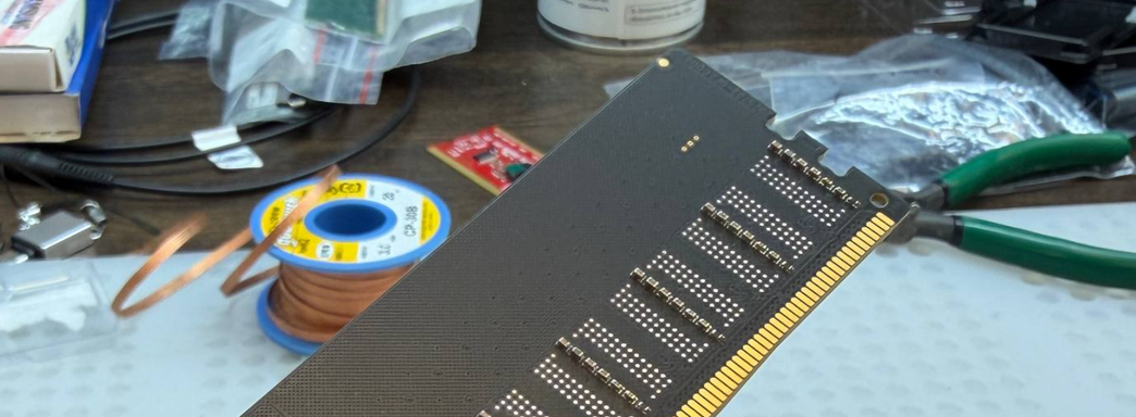 Россиянин собрал планку DDR5 — себестоимость 17 тысяч рублей и она работает в играх