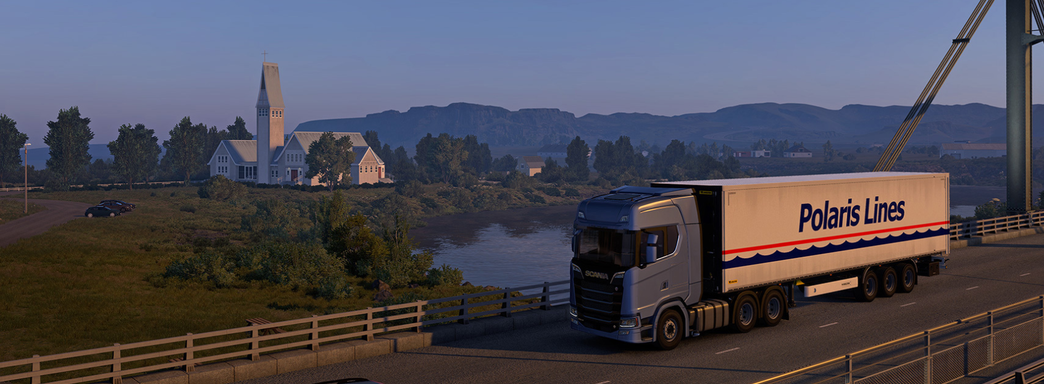 Сложные названия церквей «страны огня и льда» в Euro Truck Simulator 2. Новые скриншоты дополнения про Исландию.