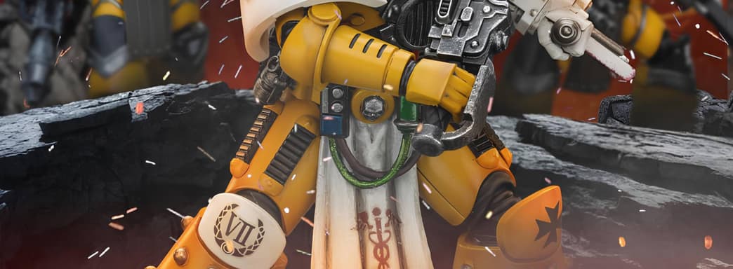 Médico de campo de Warhammer: The Horus Heresy: JoyToy abre el pedido anticipado de la figura del Apotecario de los Puños Imperiales
