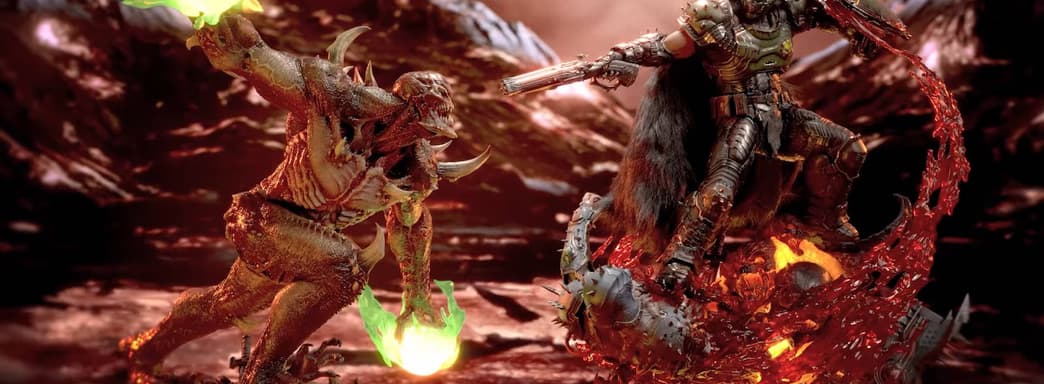(18+) Prime 1 Studio показала статуи Палача Рока и Импа-сталкера из шутера Doom: The Dark Ages
