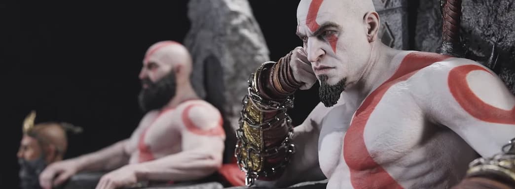 Prime 1 Studio представила статуи молодого и старого Кратоса из дополнения Valhalla для God of War: Ragnarok