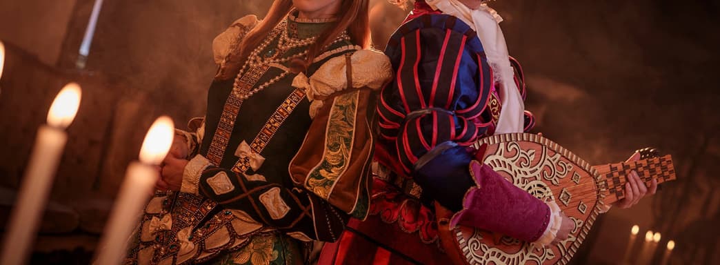 Antiguos amantes: cosplayers encarnan a Anna-Henrietta y Jaskier del juego "The Witcher 3: Wild Hunt"