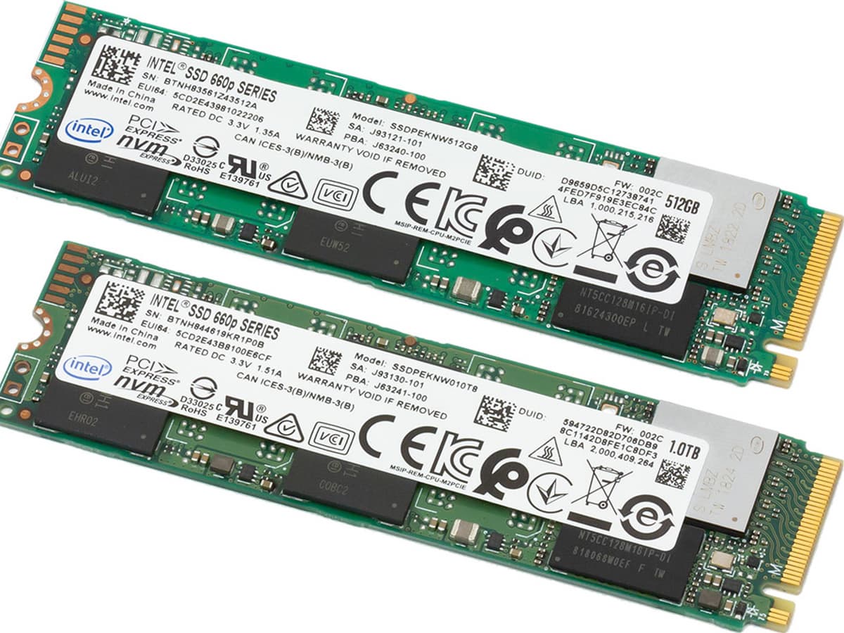 Обзор твердотельных накопителей Intel SSD 660p емкостью 512 и 1024