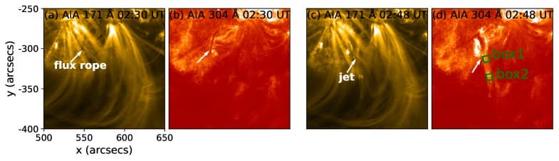 Выявлено вращение выброса на Солнце, вызванное движением плазмы по спиральным линиям