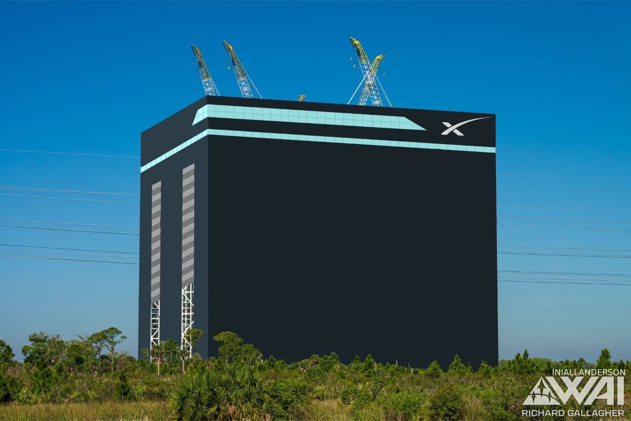 Одно из крупнейших сооружений в мире. Gigabay, где будут собирать тысячу Starship в год, показали на новых изображениях