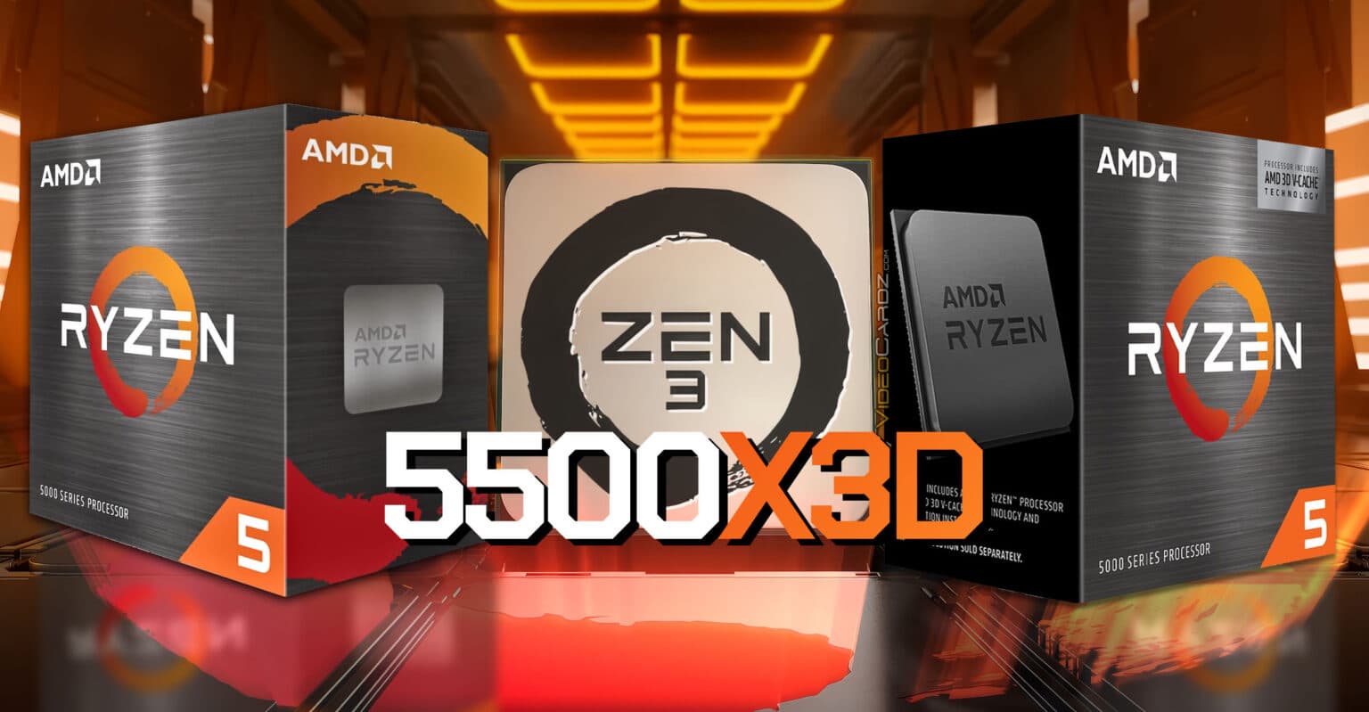 Бюджетный игровой 6-ядерник Ryzen 5 5500X3D появился в продаже в Европе