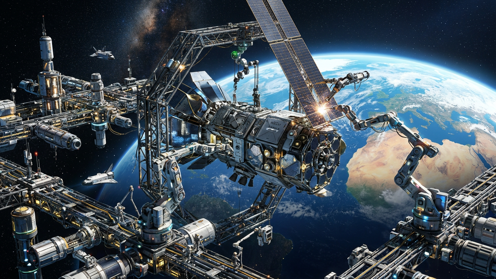 Китайский проект орбитальной фабрики сможет собирать огромные антенны и солнечные панели прямо в космосе