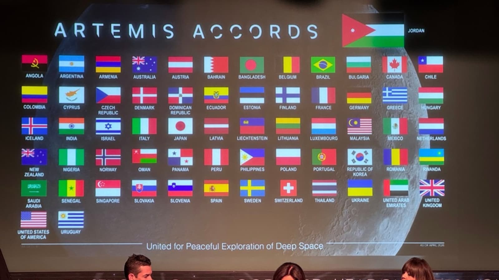 Иордания присоединилась к международным соглашениям Artemis по освоению Луны и космоса