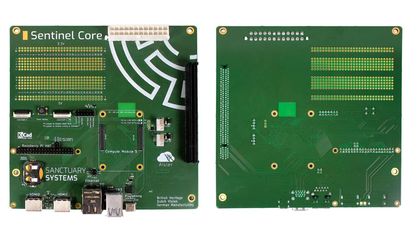 Чтобы к Raspberry Pi Compute Module 5 подключить видеокарту. Плата Sentinel Core предлагает слот PCIe
