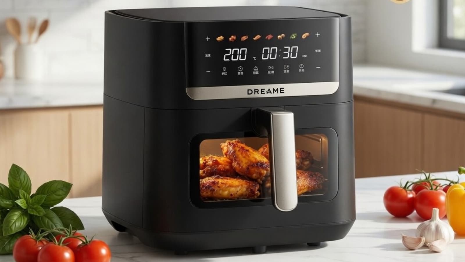 Современный аэрогриль по цене одного обеда: представлен Dreame F20 с двумя зонами нагрева и обзорным окном