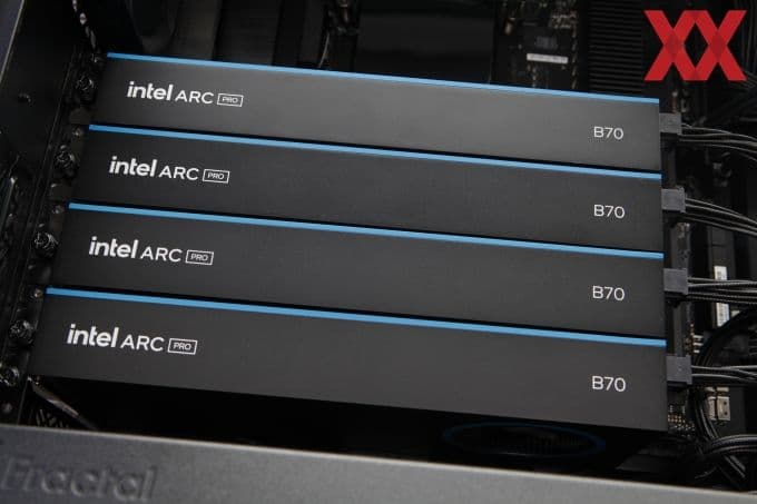 На что способна видеокарта Intel Arc Pro B70. Тесты показывают, что эта модель с 32 ГБ памяти порой может быть весьма быстрой