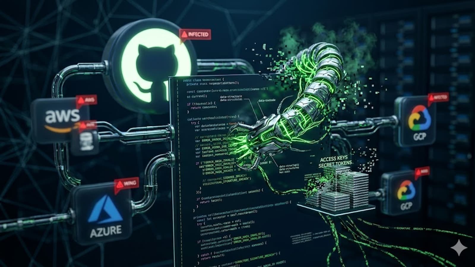 Новая крупная атака на GitHub: Megalodon заразил более 5 000 репозиториев через фальшивые коммиты
