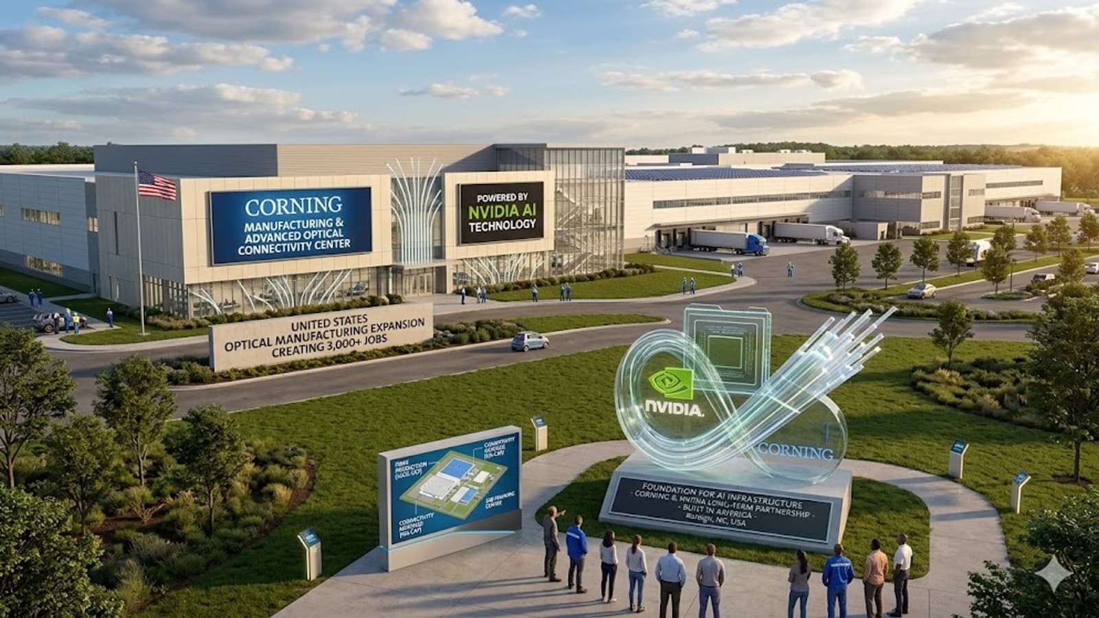 Оптическое ускорение: Nvidia и Corning создают в США гигантский кластер по производству систем связи для ИИ