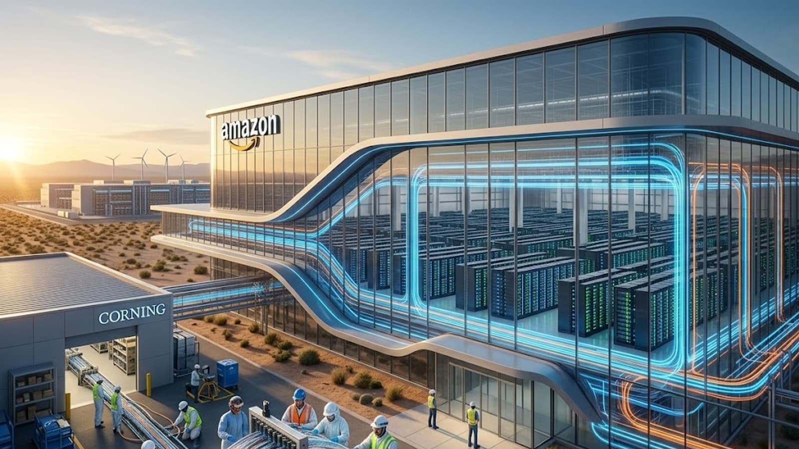 Amazon заключила многомиллиардный контракт с Corning на оптоволокно для расширения ИИ-инфраструктуры в США