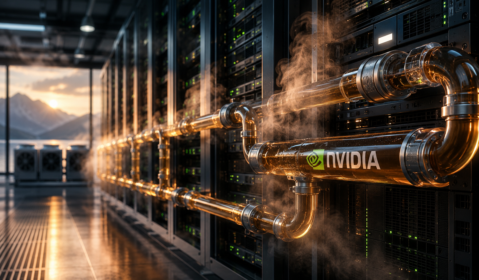55°C вместо холодильников: Nvidia придумала охлаждать серверы дата-центров горячей водой
