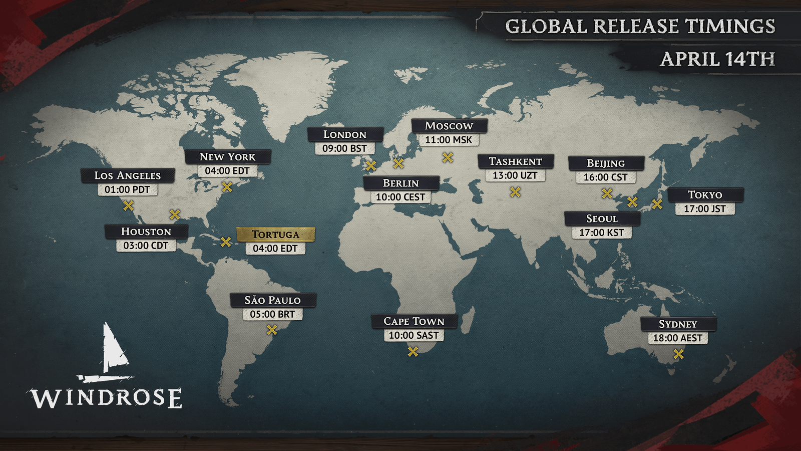Объявлена дата и точное время релиза пиратского симулятора выживания Windrose Объявлена дата и точное время релиза пиратского симулятора выживания Windrose