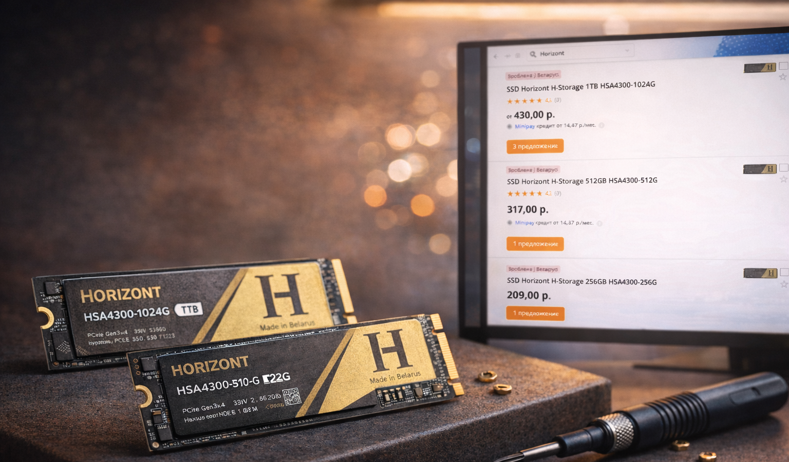 Made in Belarus: SSD накопители на 1 ТБ и 512 ГБ представил «Горизонт»