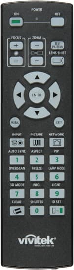 Проектор Vivitek D8800, пульт ДУ