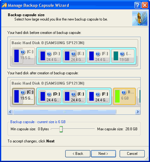 Создаем капсулу для хранения образа диска