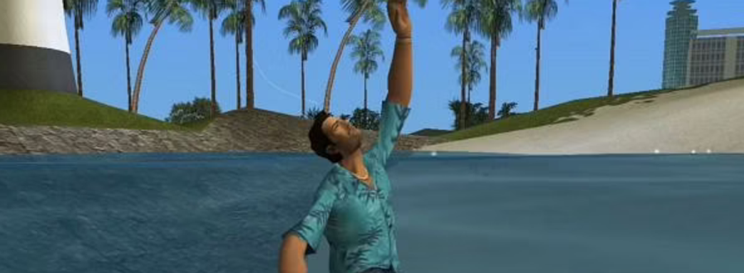Томми плавает как топор в ремастере GTA Vice City. GTA: The Trilogy «верна традиции»
