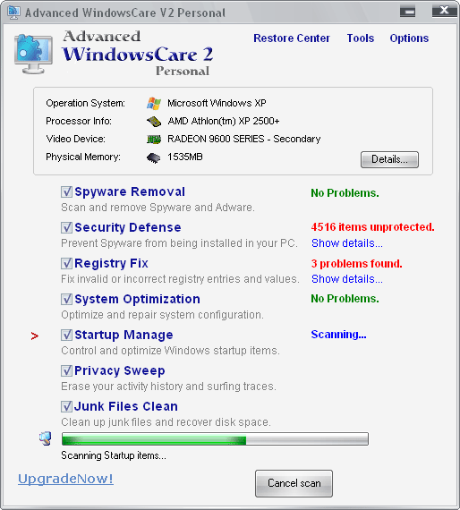 Advanced WindowsCare Personal