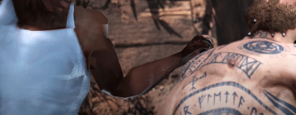 Кратоса из God of War заменили на СиДжея из GTA San Andreas