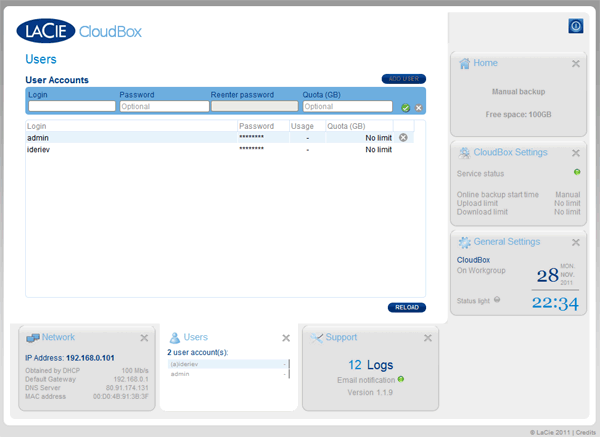 Каждый пользователь получит отдельную папку для резервирования своих файлов